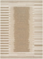 Livabliss Portafina Edges Blocks White 3'3" x 4'11" Machine Woven Rug