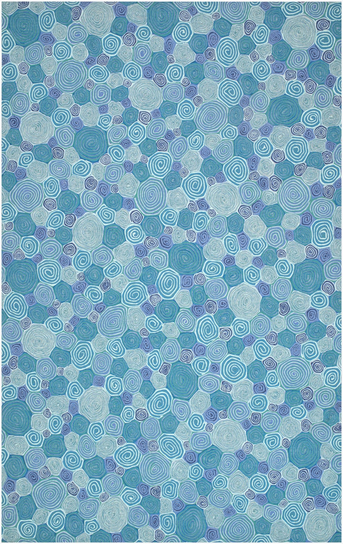 Surya Lamontage II Giant Swirls Spa 2'3" x 8' Handmade Rug