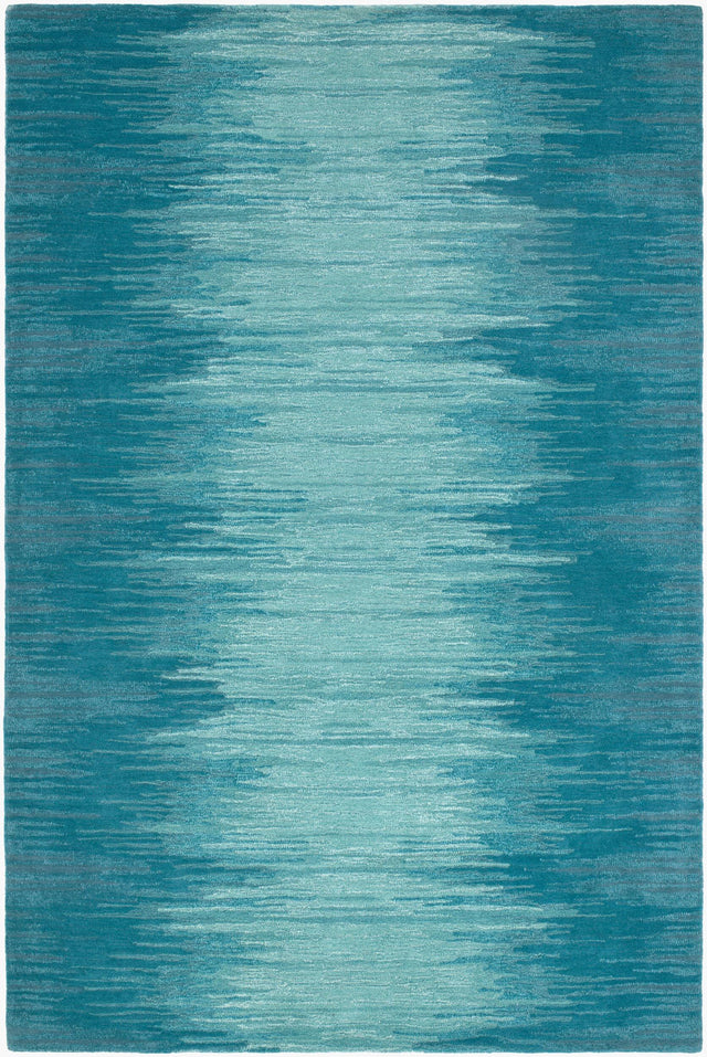 Surya Sardinia Ikat Ombre Aqua 2'3" x 7'6" Handmade Rug
