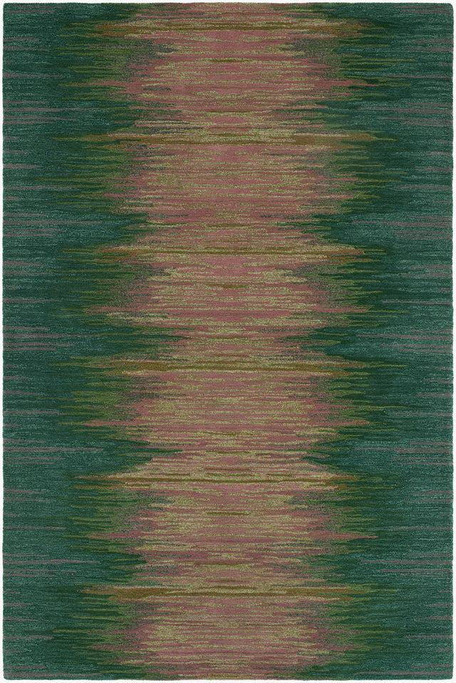 Surya Sardinia Ikat Ombre Green 7'6" x 9'6" Handmade Rug