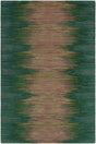 Surya Sardinia Ikat Ombre Green 7'6" x 9'6" Handmade Rug
