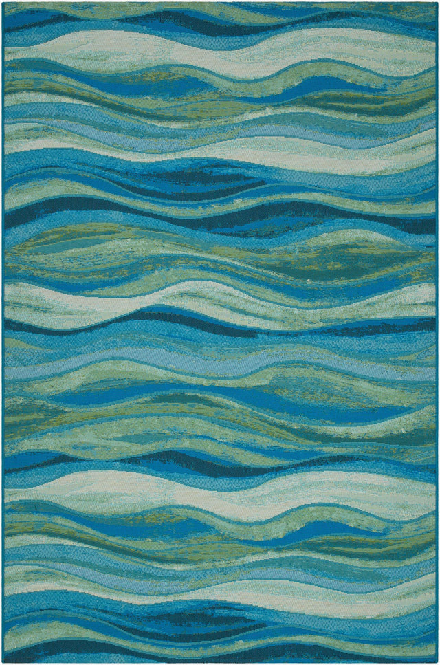 Livabliss Gabana Kyma Aqua 5'3" x 7'3" Machine Woven Rug
