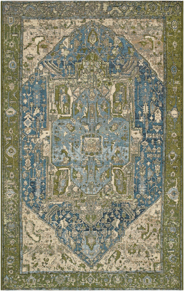 Livabliss Gabana Marrakech Green Blue 6'7" x 9'4" Machine Woven Rug