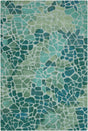 Surya Sardinia Mosaic Aqua 2'3" x 7'6" Handmade Rug