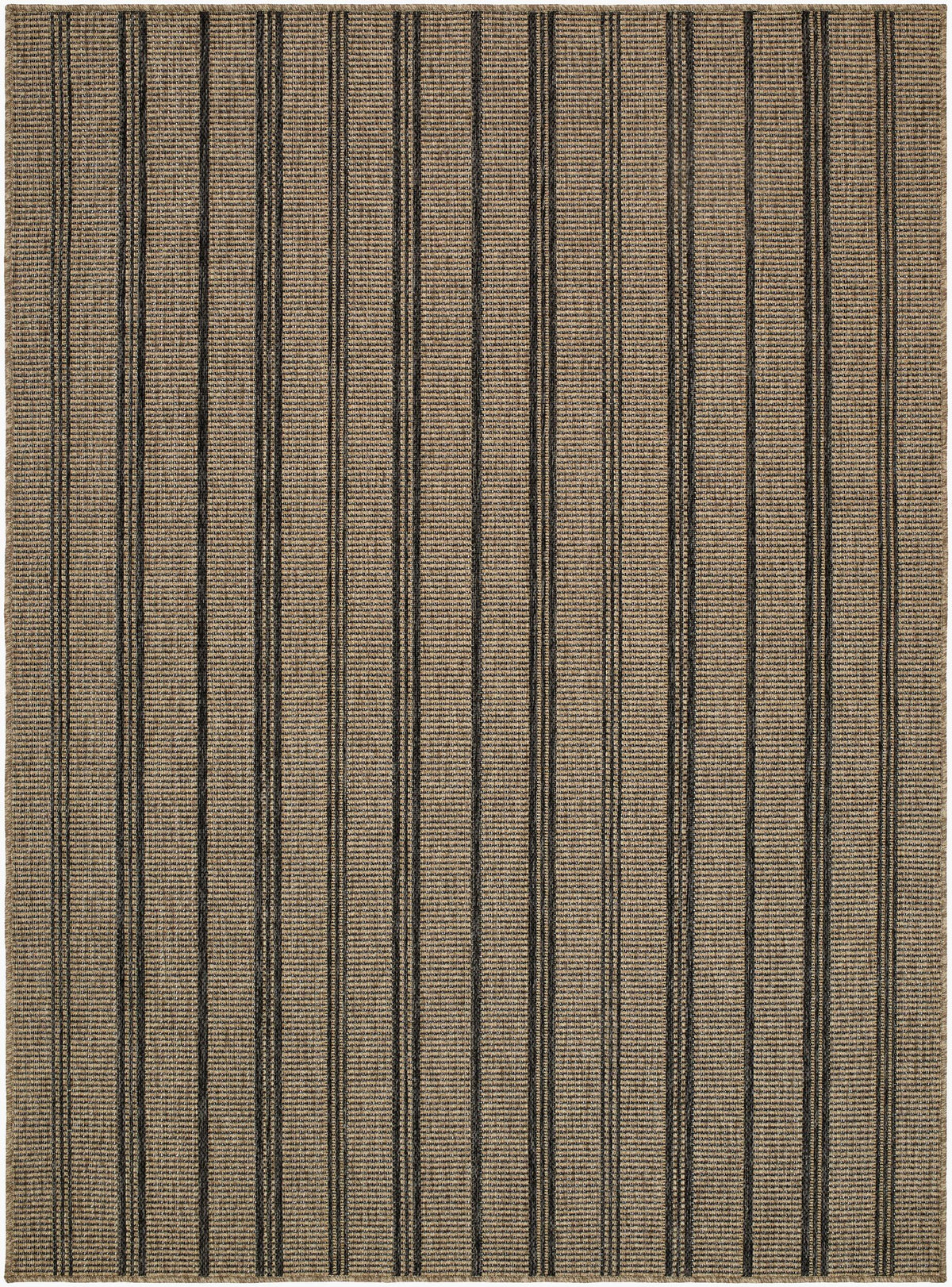 Livabliss Portafina Mercer Stripe Black 2' x 7'7" Machine Woven Rug