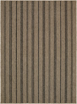 Livabliss Portafina Mercer Stripe Black 5'3" x 7'3" Machine Woven Rug