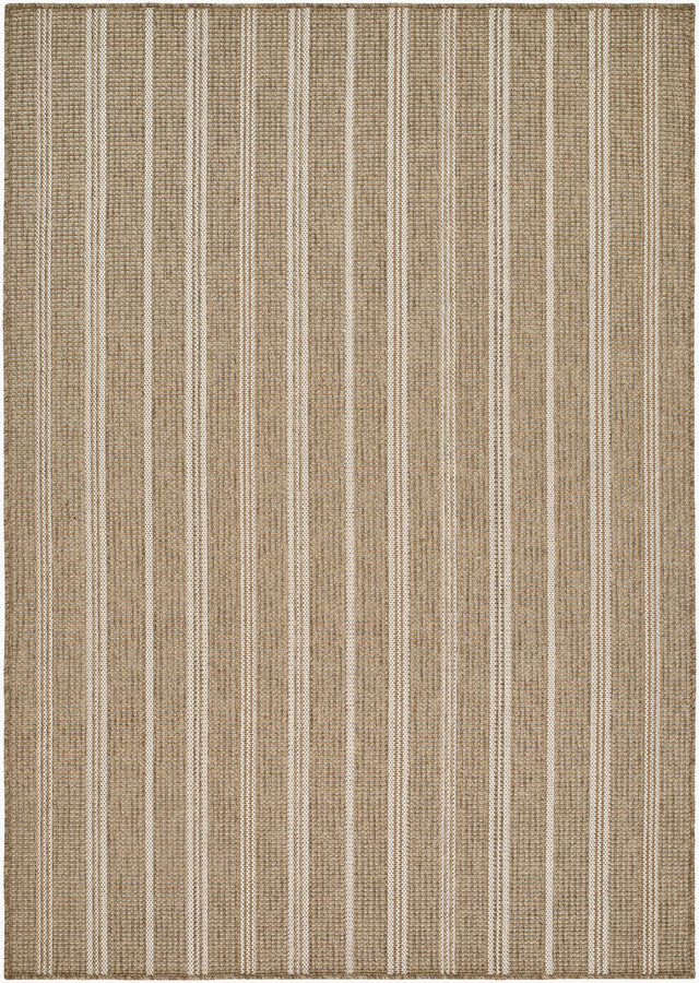 Livabliss Portafina Mercer Stripe Neutral 5'3" x 7'3" Machine Woven Rug
