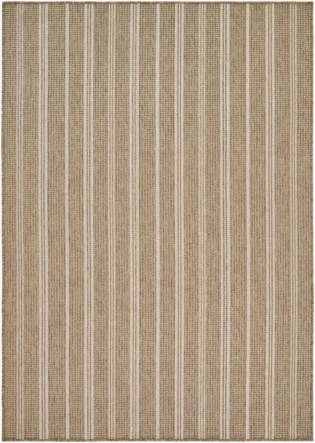 Livabliss Portafina Mercer Stripe Neutral 7'10" x 9'10" Machine Woven Rug