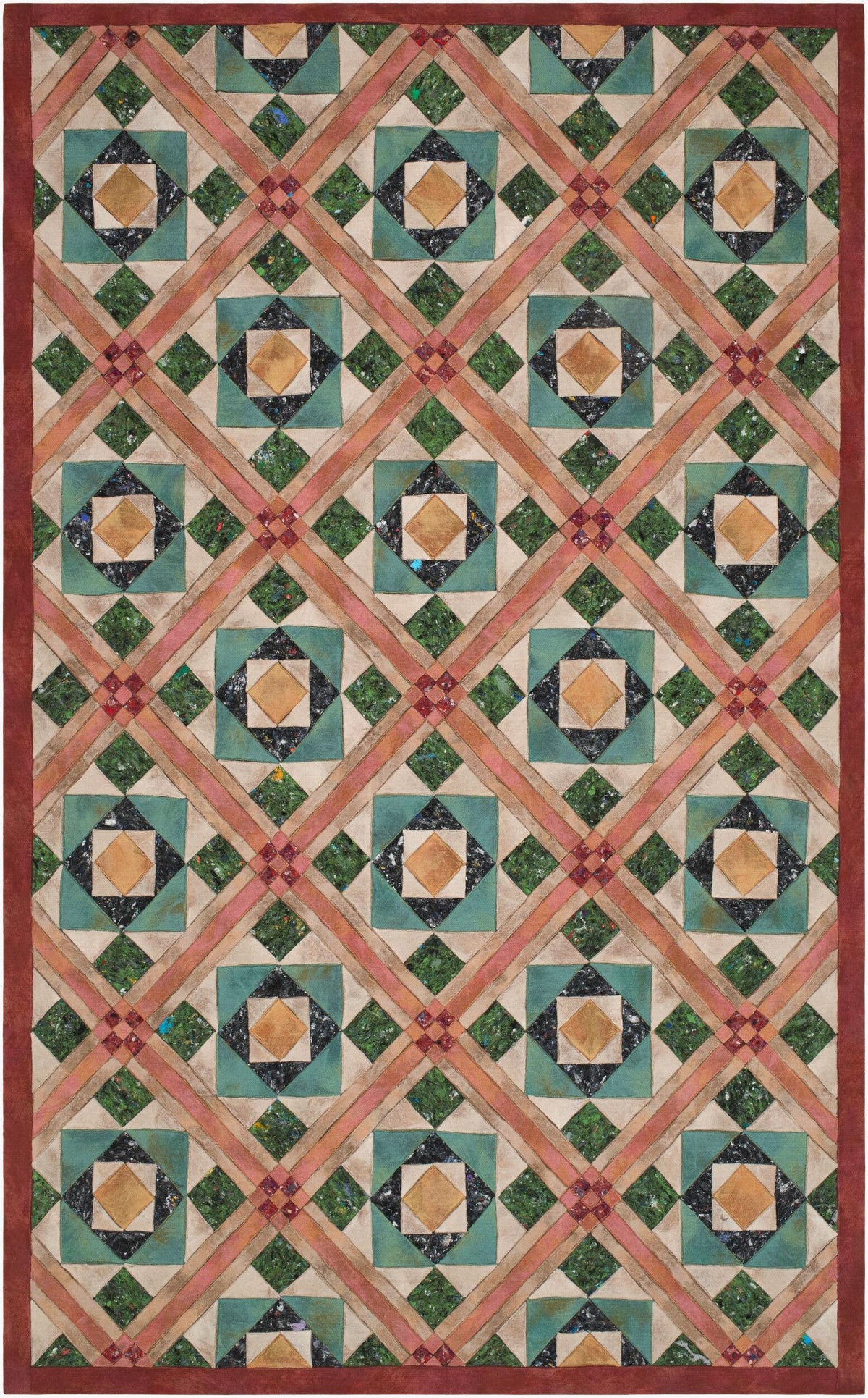Surya Lamontage IV Mystic Tile Dusk 3'6" x 5'6" Handmade Rug