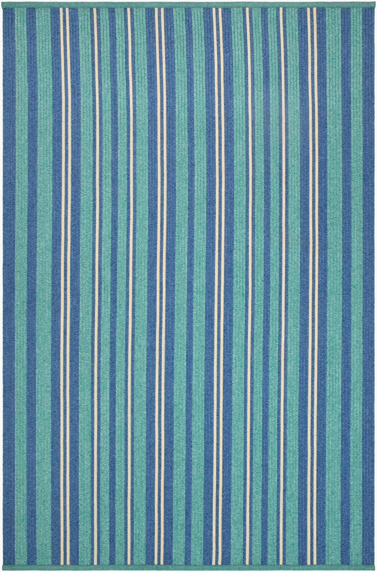 Surya Cabana Stripe Ocean 2' x 7'6" Handmade Rug