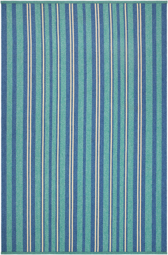Surya Cabana Stripe Ocean 2' x 7'6" Handmade Rug