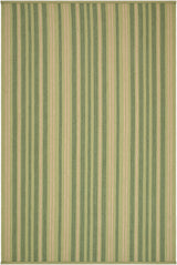 Surya Cabana Stripe Sage 2' x 3' Handmade Rug