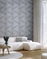 York Wallcoverings Etched Reeds Slate Abstract Wallpaper