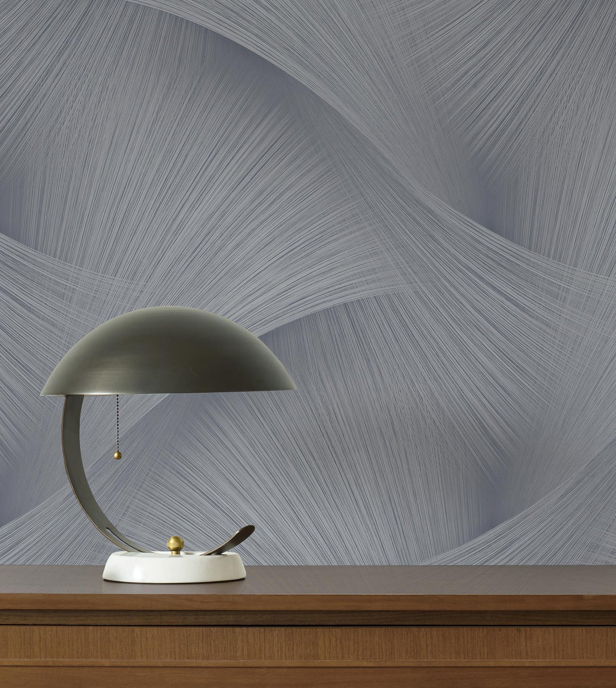 York Wallcoverings Etched Reeds Slate Abstract Wallpaper