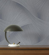 York Wallcoverings Etched Reeds Slate Abstract Wallpaper