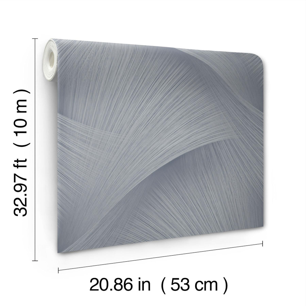 York Wallcoverings Etched Reeds Slate Abstract Wallpaper