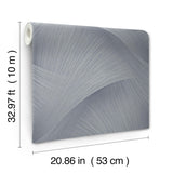 York Wallcoverings Etched Reeds Slate Abstract Wallpaper