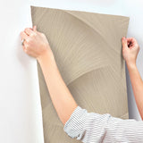 York Wallcoverings Etched Reeds Light Brown Abstract Wallpaper