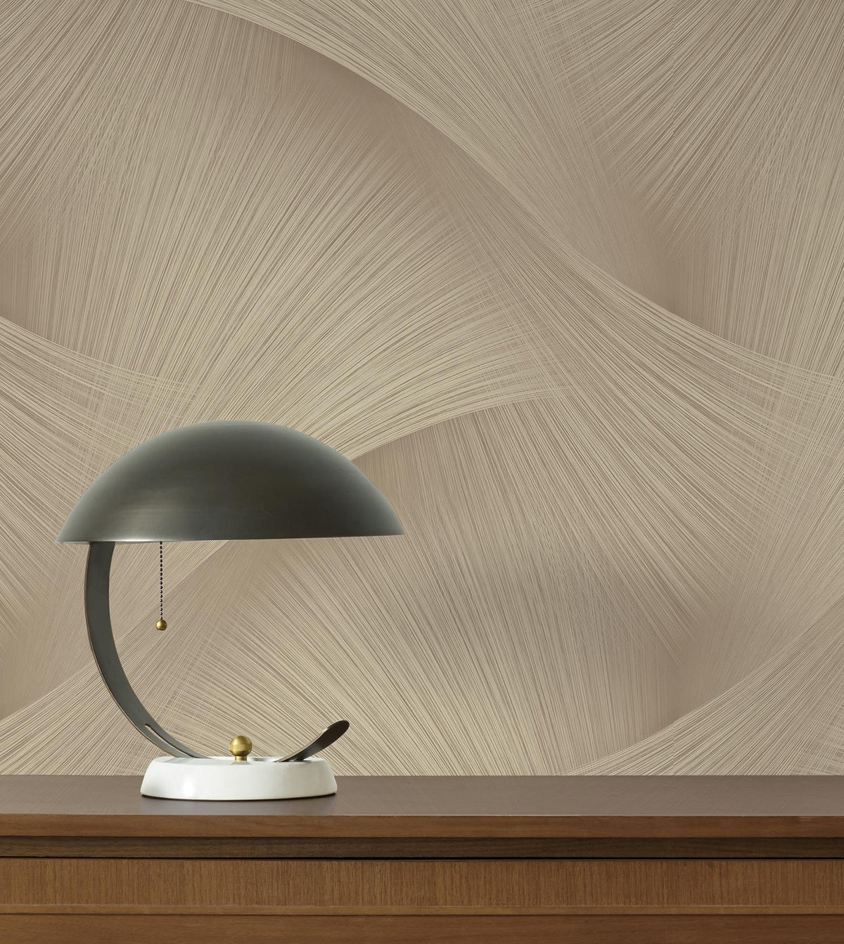 York Wallcoverings Etched Reeds Light Brown Abstract Wallpaper
