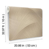York Wallcoverings Etched Reeds Light Brown Abstract Wallpaper