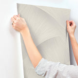 York Wallcoverings Etched Reeds Light Grey Abstract Wallpaper