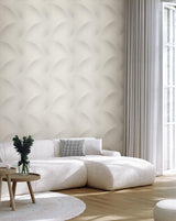 York Wallcoverings Etched Reeds Light Grey Abstract Wallpaper