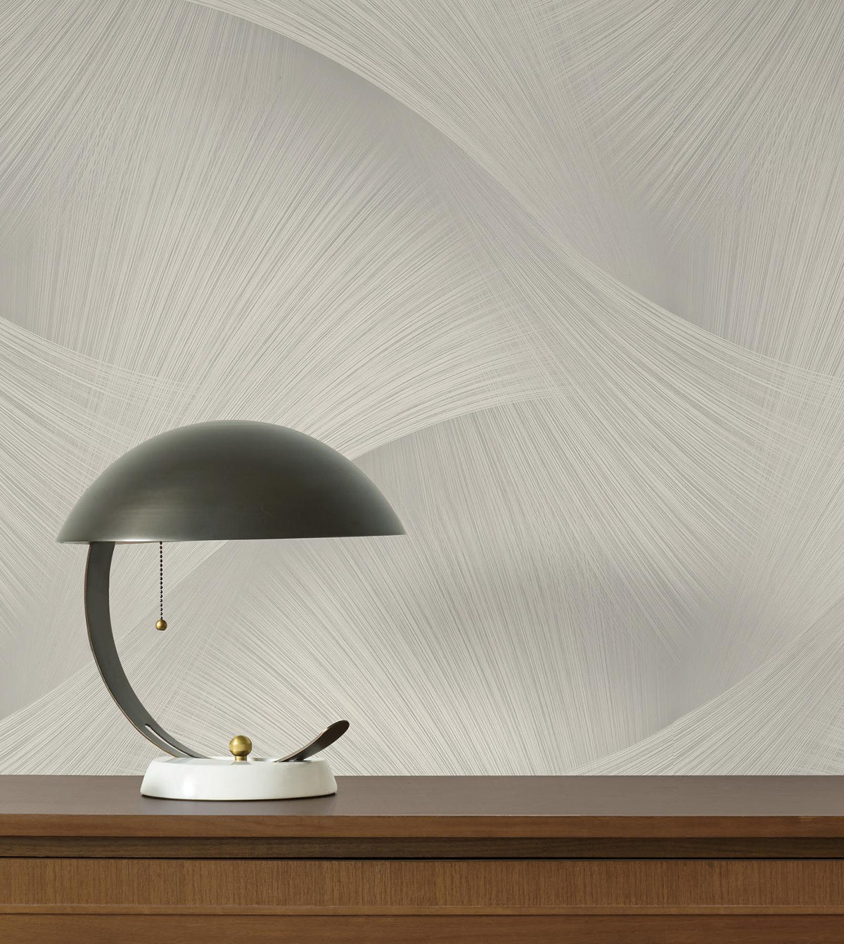 York Wallcoverings Etched Reeds Light Grey Abstract Wallpaper