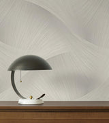 York Wallcoverings Etched Reeds Light Grey Abstract Wallpaper