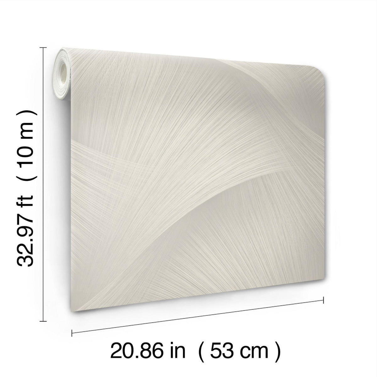 York Wallcoverings Etched Reeds Light Grey Abstract Wallpaper