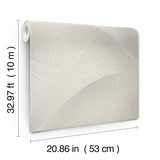 York Wallcoverings Etched Reeds Light Grey Abstract Wallpaper