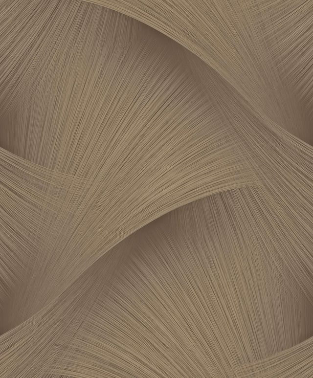 York Wallcoverings Etched Reeds Coffee Abstract Wallpaper
