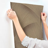 York Wallcoverings Etched Reeds Coffee Abstract Wallpaper