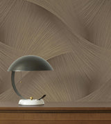 York Wallcoverings Etched Reeds Coffee Abstract Wallpaper