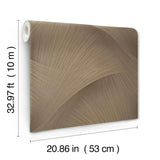 York Wallcoverings Etched Reeds Coffee Abstract Wallpaper