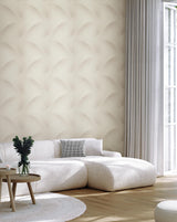 York Wallcoverings Etched Reeds Beige Abstract Wallpaper