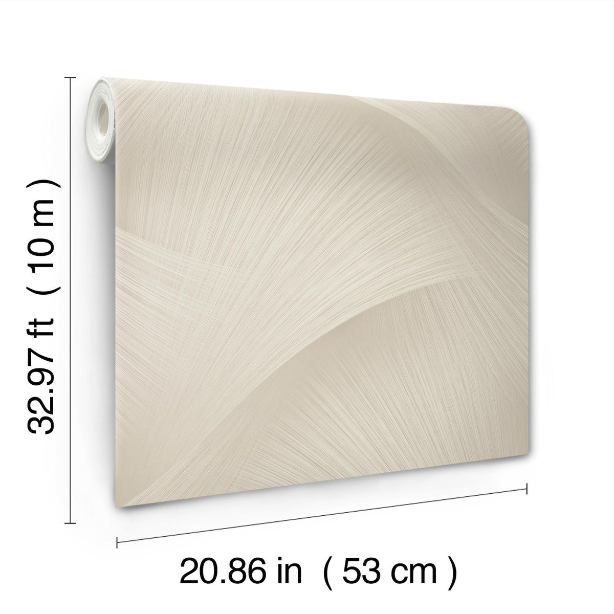 York Wallcoverings Etched Reeds Beige Abstract Wallpaper