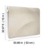York Wallcoverings Etched Reeds Beige Abstract Wallpaper