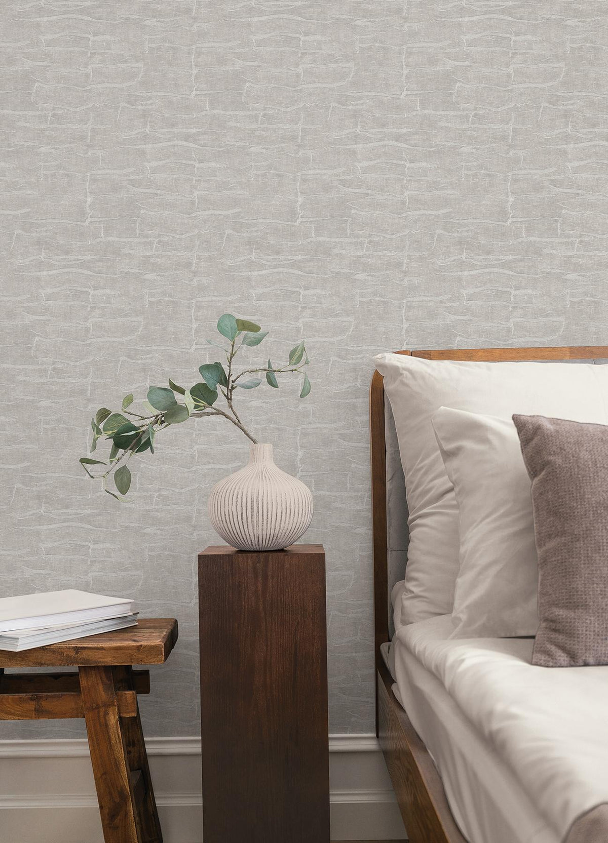 York Wallcoverings Sculpted Burlap Grey Textured Wallpaper
