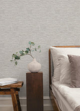 York Wallcoverings Sculpted Burlap Grey Textured Wallpaper