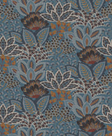 York Wallcoverings Catherine Blue Botanical Wallpaper
