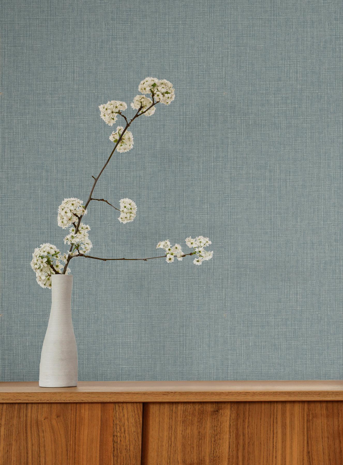 York Wallcoverings Egyptian Linen Denim Faux Fabric Wallpaper