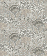 York Wallcoverings Catherine Taupe Botanical Wallpaper