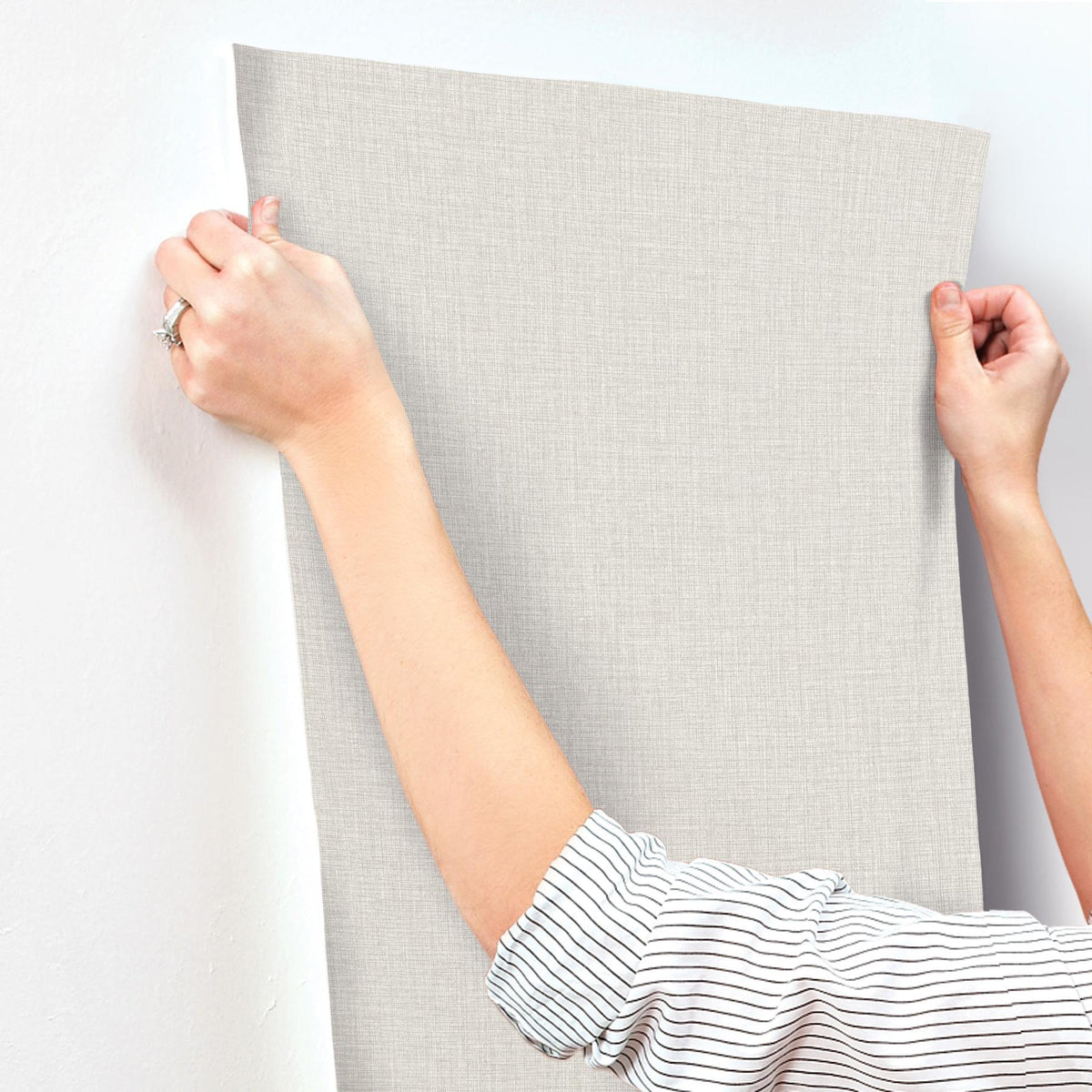 York Wallcoverings Egyptian Linen Eggshell Faux Fabric Wallpaper