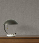 York Wallcoverings Egyptian Linen Ash Faux Fabric Wallpaper
