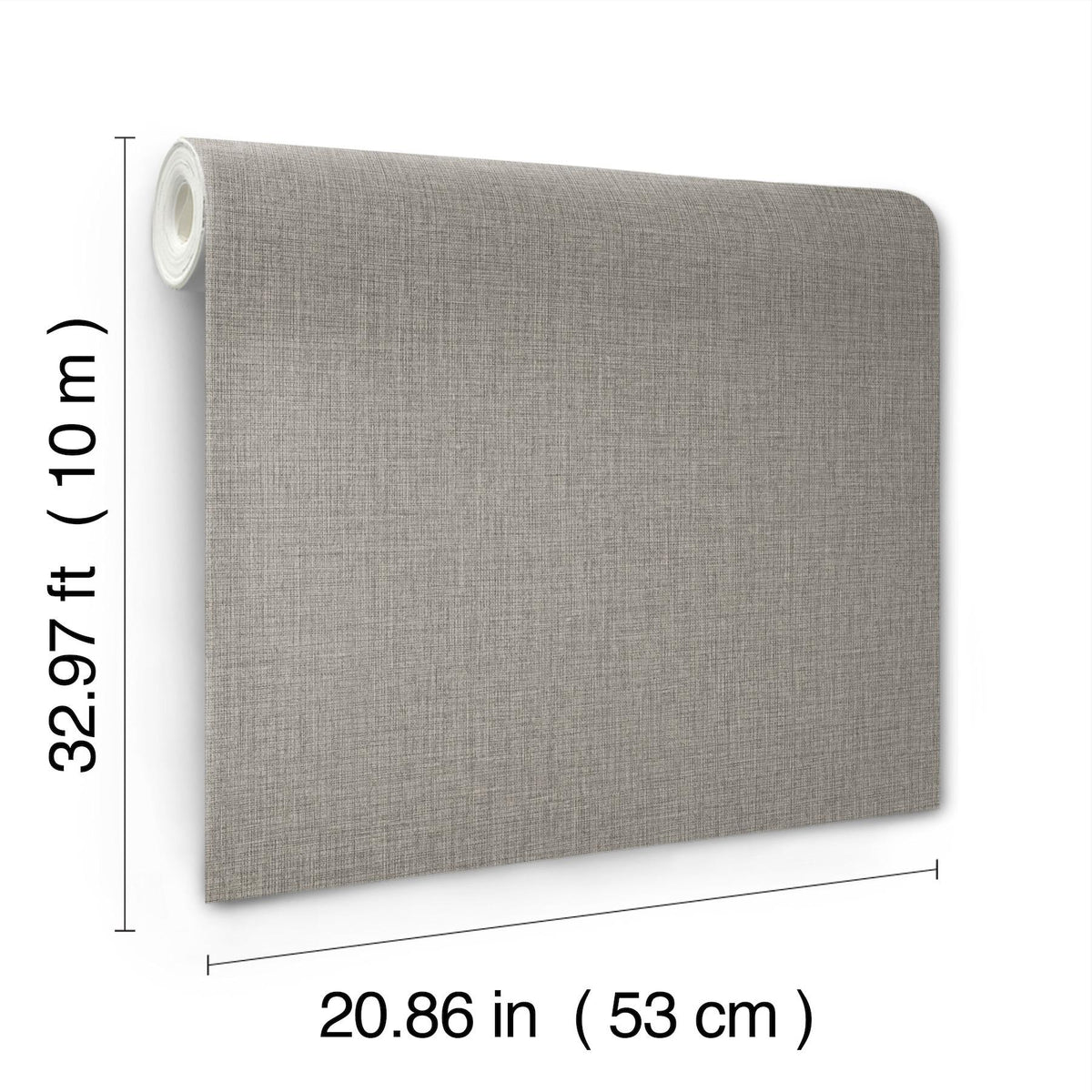 York Wallcoverings Egyptian Linen Ash Faux Fabric Wallpaper