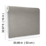 York Wallcoverings Egyptian Linen Ash Faux Fabric Wallpaper