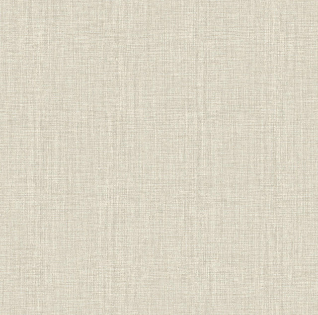 York Wallcoverings Egyptian Linen Cream Faux Fabric Wallpaper