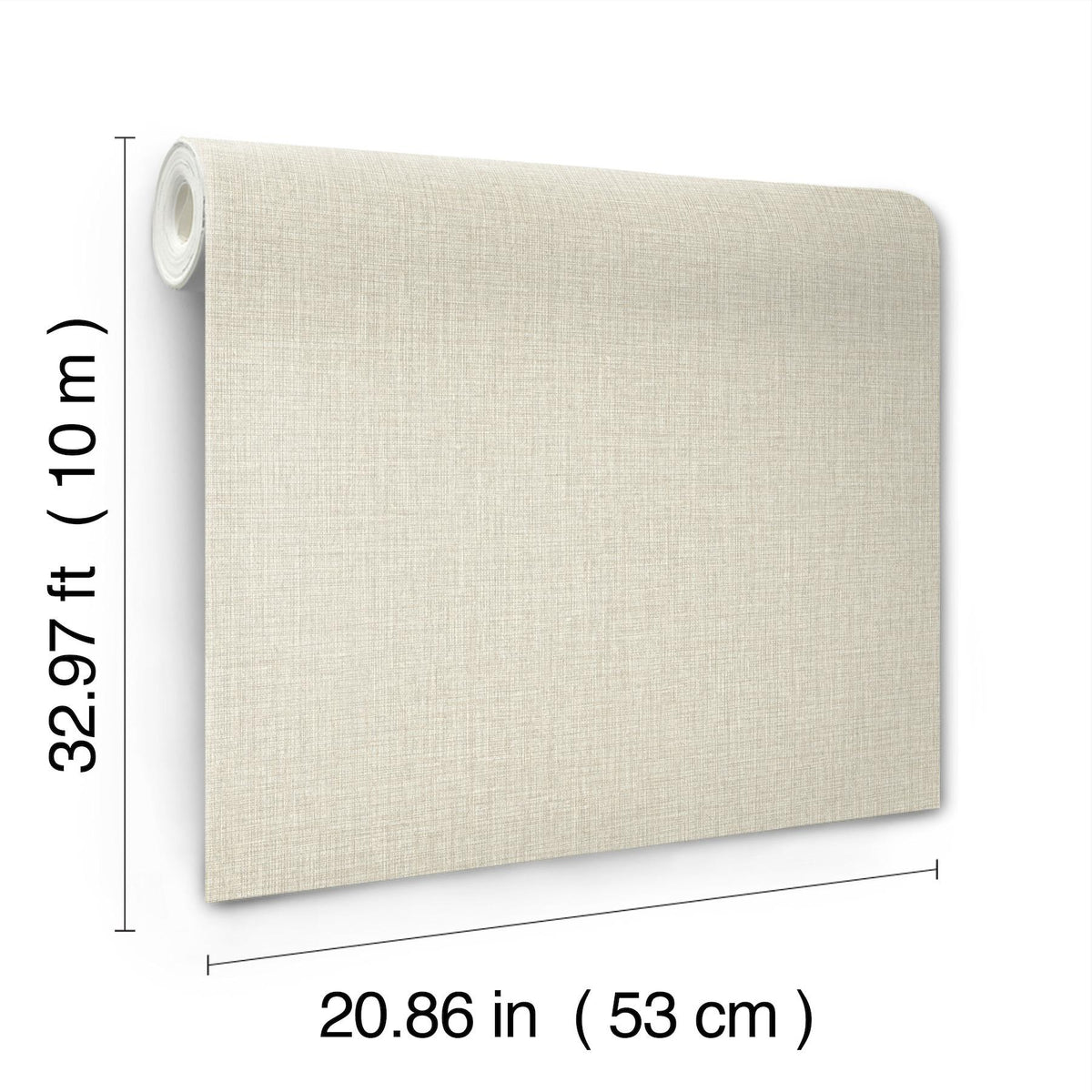 York Wallcoverings Egyptian Linen Cream Faux Fabric Wallpaper