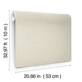 York Wallcoverings Egyptian Linen Cream Faux Fabric Wallpaper