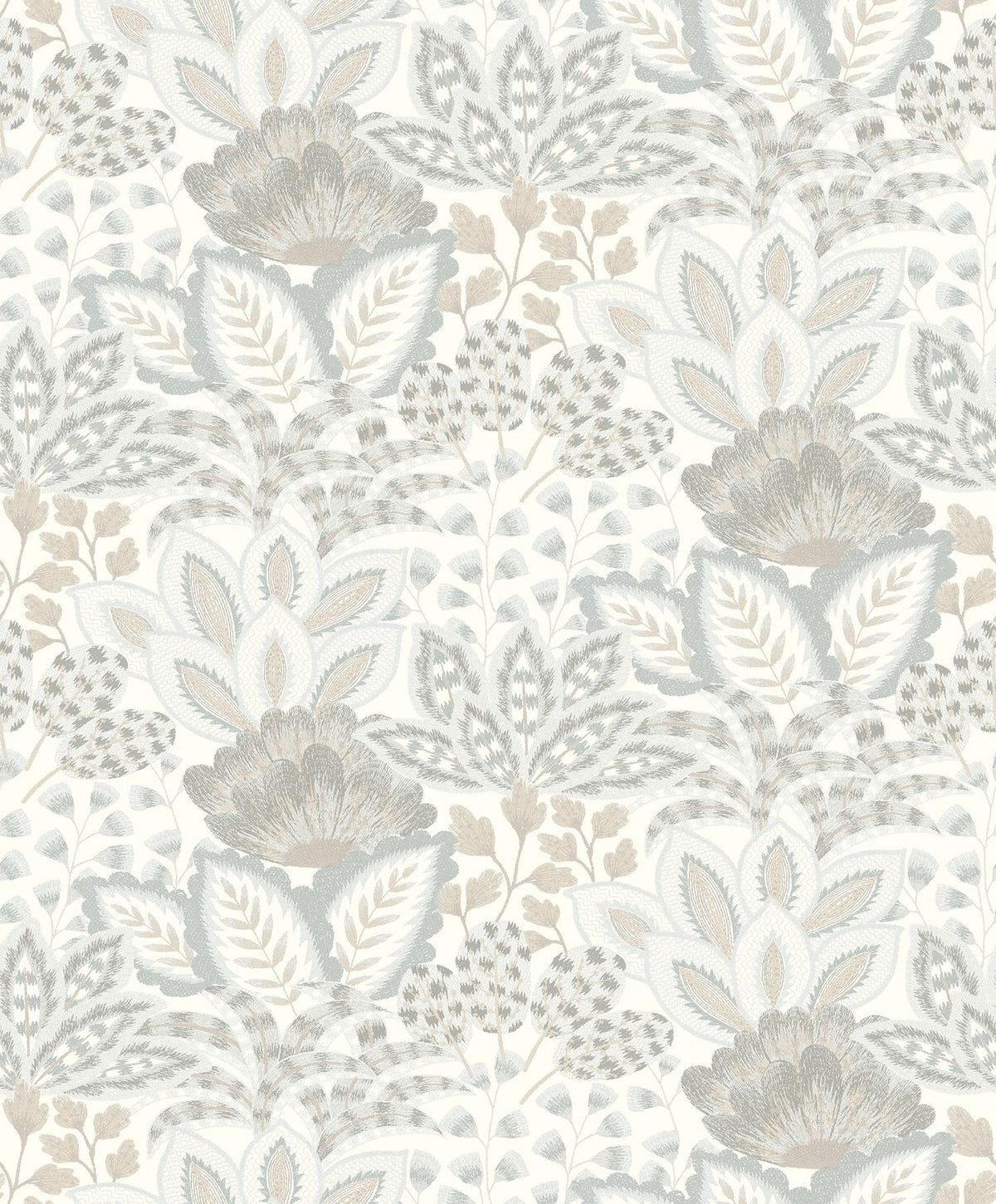 York Wallcoverings Catherine Ivory Botanical Wallpaper